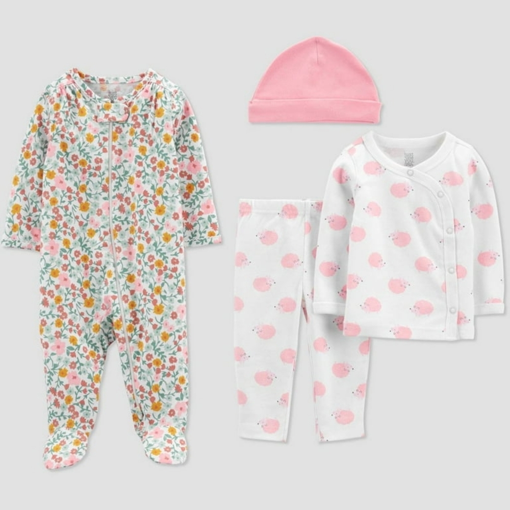 Hedgehog Floral Pajama Set